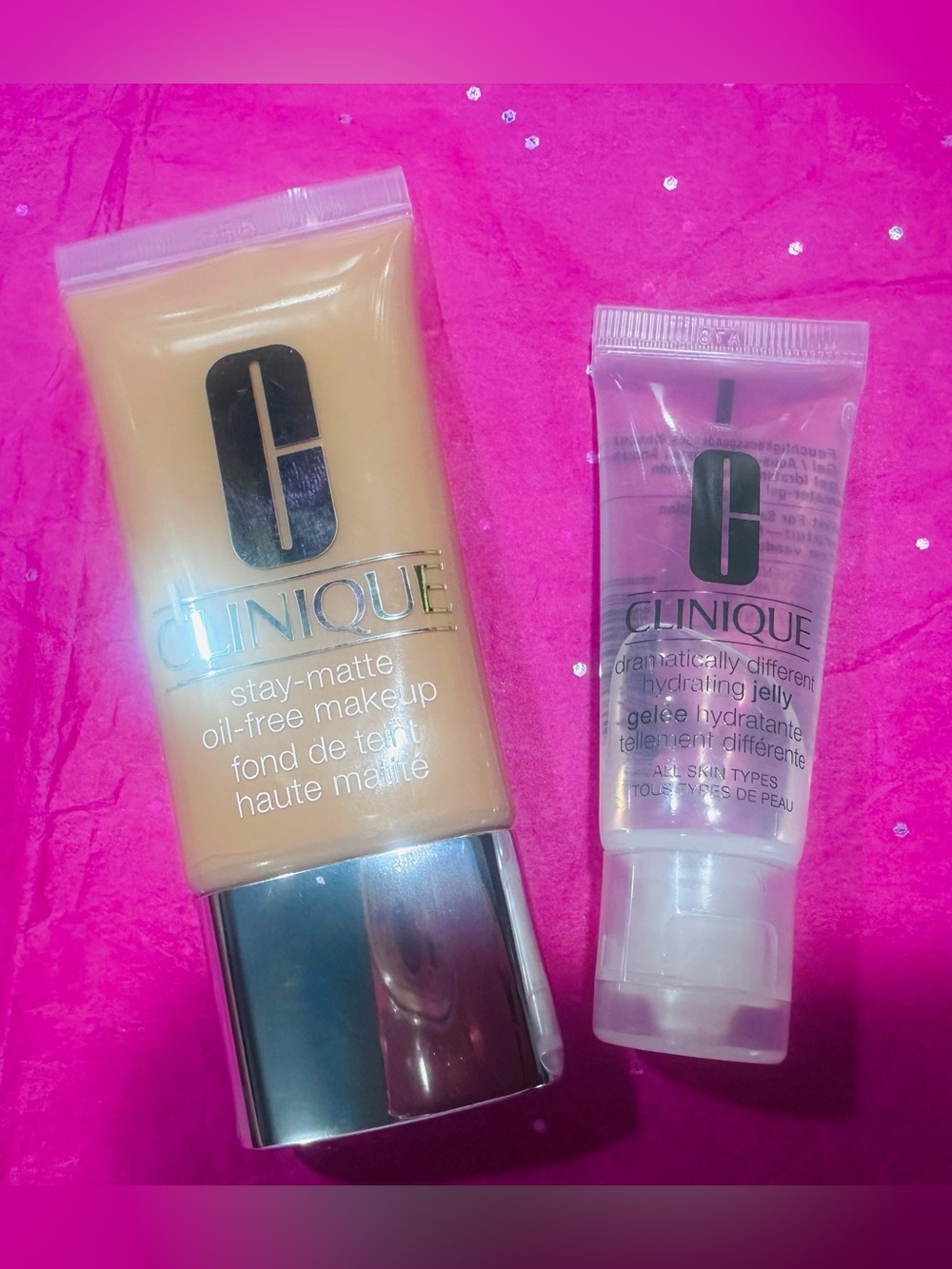 Clinique✨💛🤎⭐️Matte Oil-Free Foundation & Hydrating Jelly Duo
